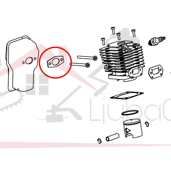 Muffler gasket pn 3800  villager 16-20 china