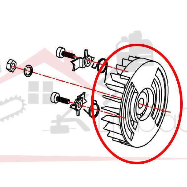 Flywheel pn 6200 villager vgs 43 cpl