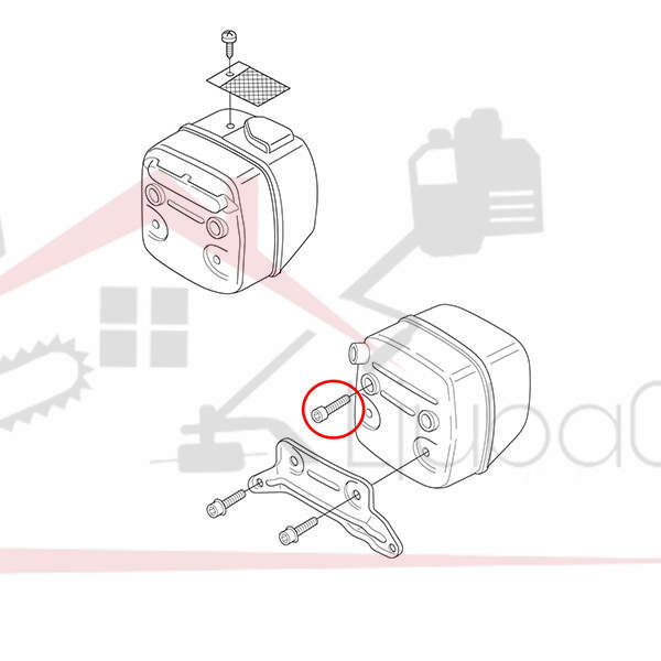 Muffler screw h 362 365 371 372