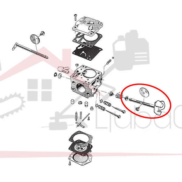 Throttle shutter h 281 with shaft