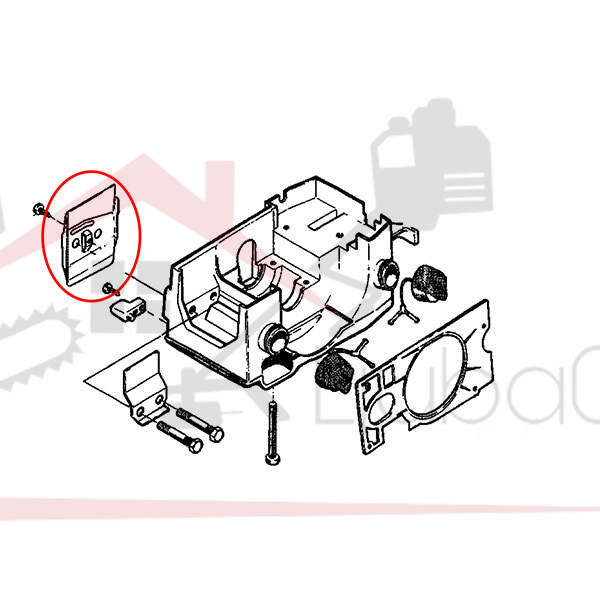 Guide bar plate h 40 45 jonsered 2041 2045 inner