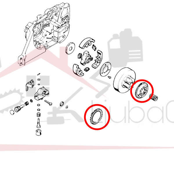 Oil pump gears s 048 set