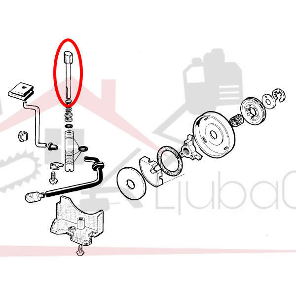 Oil pump plunger jonsered 2050 2055