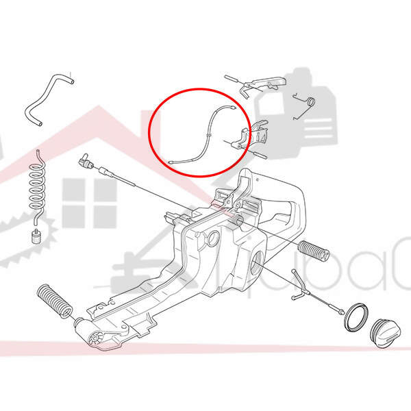 Throttle cable h 365 jonsered 2165