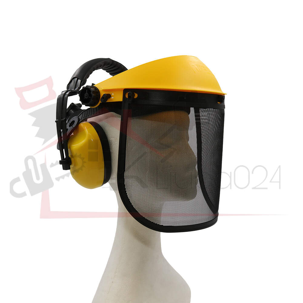 Adjustable mesh visor and ear protectors - professional model