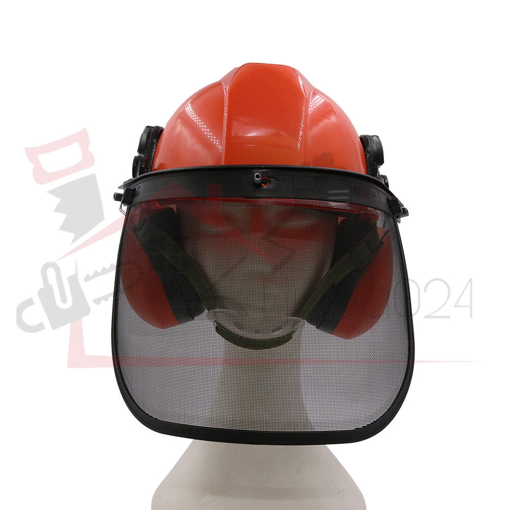 Forestry helmet set ozaki, composed of one helmet, ear protection, mesh visor and safety glasses