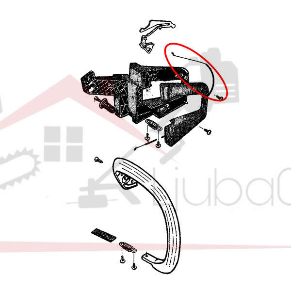 Throttle cable h 40 45 jonsered 2041 2045