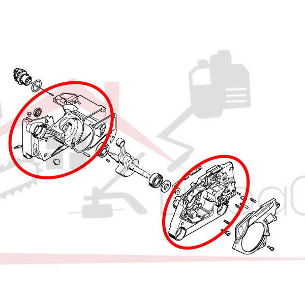 Kuciste motora s 034. 036. 340. 360 mtb