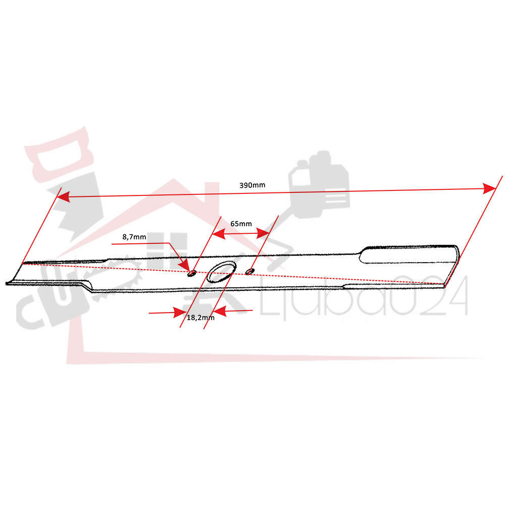 Noz kosacice l 380 mm fi 18,2 mm castelgarden thorp