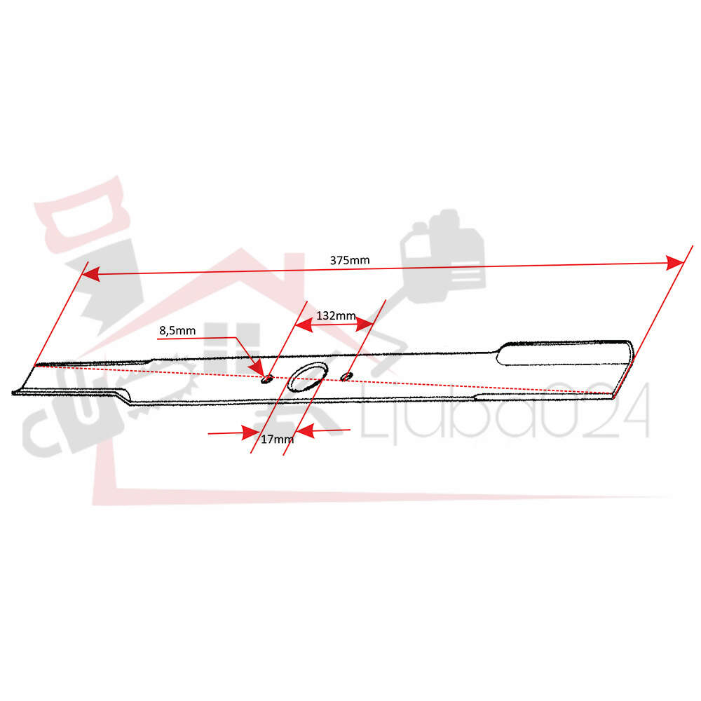 Noz kosacice l 380 mm fi 17 mm mtd 1200w stari tip