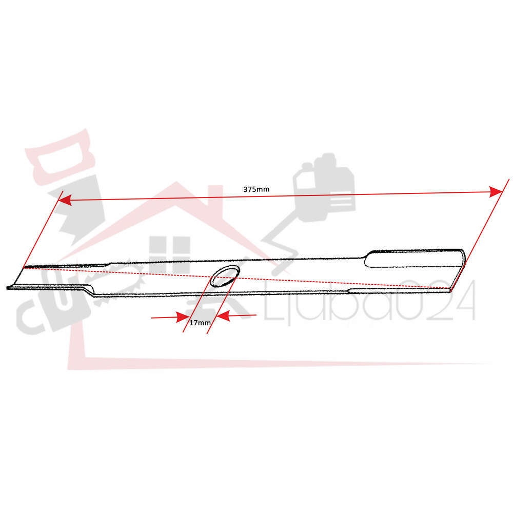 Noz kosacice l 370 mm fi 17 mm mtd