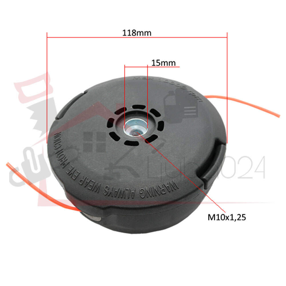 Brushcutter head husqvarna chinese brushcutters m10x1,25 mm thorp