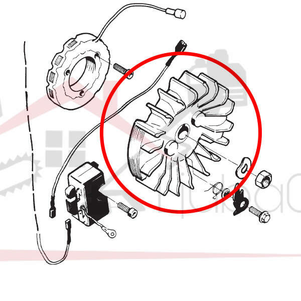 Flywheel h 281 288 394 395 jonsered 2094 2095 ital